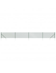 Recinzione a Rete con Picchetti Ancoraggio Verde 0,8x10 m 2