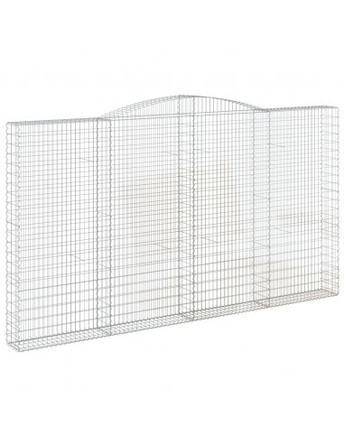 Cesti Gabbioni ad Arco 8 pz 400x30x220/240 cm Ferro Zincato