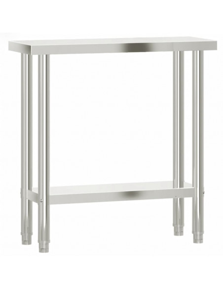 Tavolo da Lavoro da Cucina 82,5x30x85cm in Acciaio Inossidabile