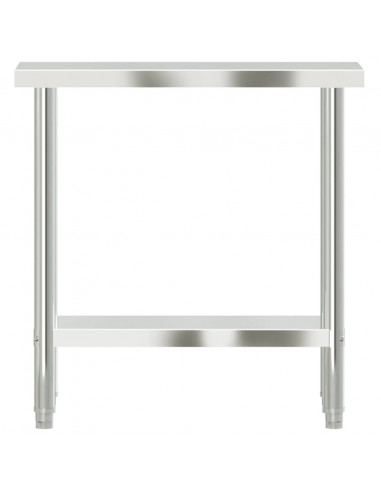 Tavolo da Lavoro da Cucina 82,5x30x85cm in Acciaio Inossidabile