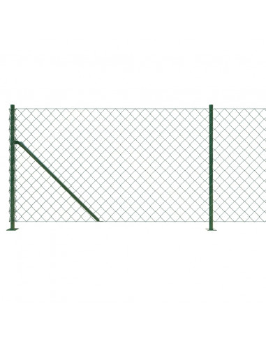 Recinzione a Rete con Flangia Verde 0,8x10 m