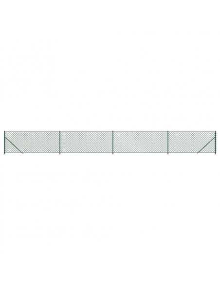 Recinzione a Rete con Flangia Verde 1x10 m