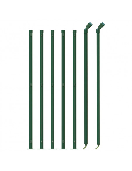 Recinzione a Rete con Flangia Verde 1x10 m