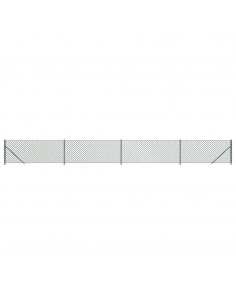 Recinzione a Rete con Flangia Verde 1,1x10 m 2