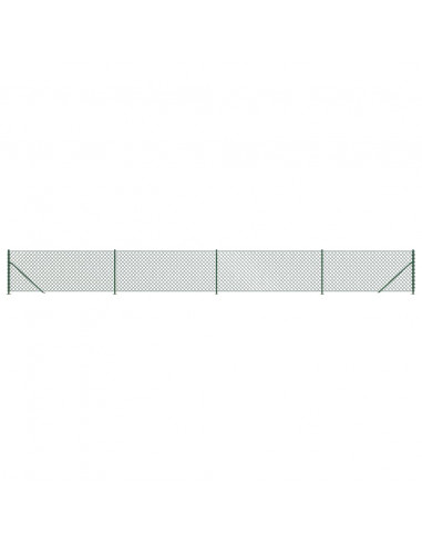 Recinzione a Rete con Flangia Verde 1,1x10 m