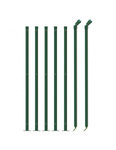 Recinzione a Rete con Flangia Verde 1,1x10 m