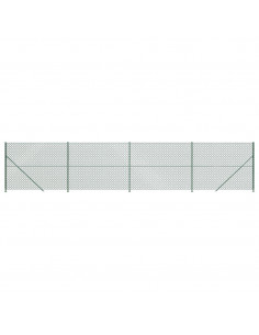 Recinzione a Rete con Flangia Verde 1,4x10 m 2