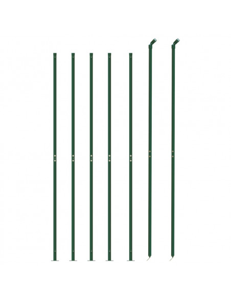 Recinzione a Rete con Flangia Verde 1,6x10 m