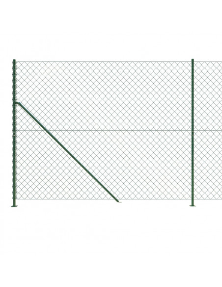 Recinzione a Rete con Flangia Verde 1,8x10 m