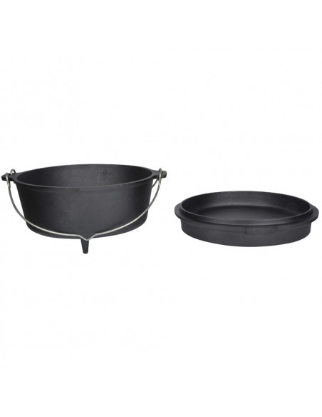 Esschert Design Casseruola di Ghisa 6,5 L Nera FF235