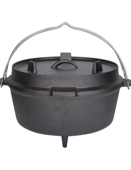 Esschert Design Casseruola di Ghisa 6,5 L Nera FF235