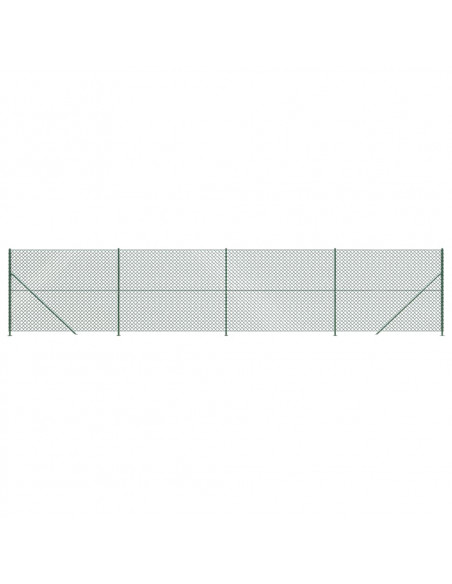 Recinzione a Rete con Flangia Verde 2,2x10 m