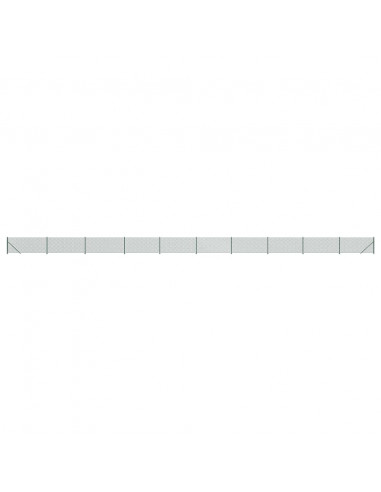 Recinzione a Rete con Flangia Verde 0,8x25 m