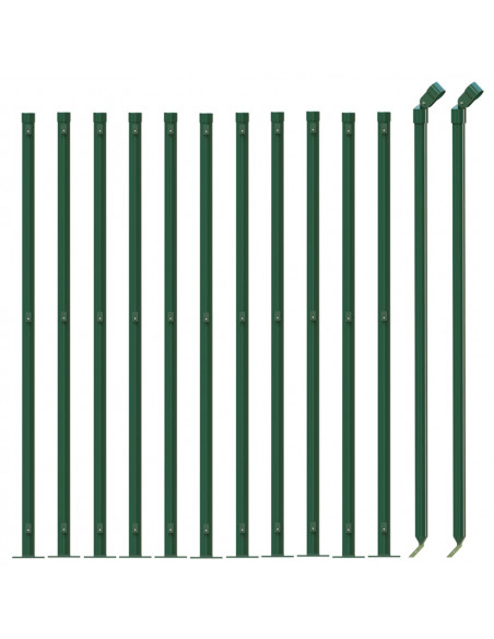 Recinzione a Rete con Flangia Verde 0,8x25 m