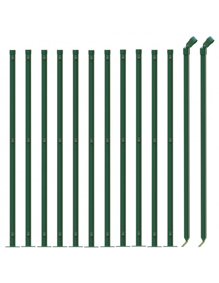 Recinzione a Rete con Flangia Verde 1x25 m