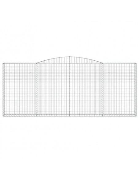 Cesti Gabbioni ad Arco 8 pz 400x30x160/180 cm Ferro Zincato