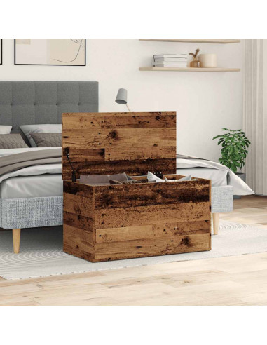 Cassapanca Legno Antico 84x42x46 cm in Legno Ingegnerizzato