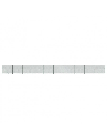 Recinzione a Rete con Flangia Verde 1,4x25 m