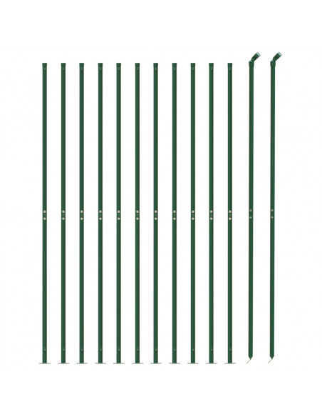 Recinzione a Rete con Flangia Verde 1,4x25 m