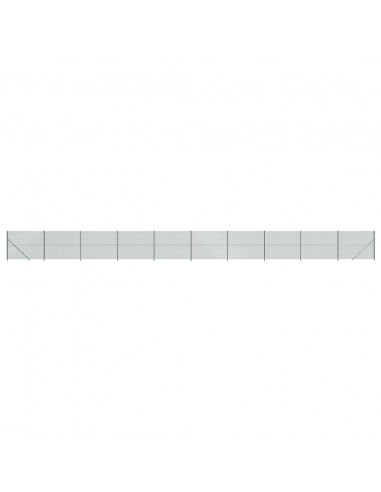 Recinzione a Rete con Flangia Verde 1,8x25 m