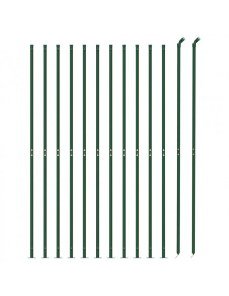 Recinzione a Rete con Flangia Verde 1,8x25 m