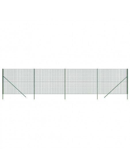 Recinzione Metallica Verde 1,4x10 m in Acciaio Zincato
