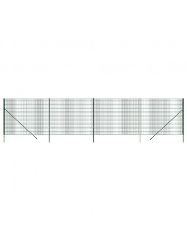 Recinzione Metallica Verde 2x10 m in Acciaio Zincato
