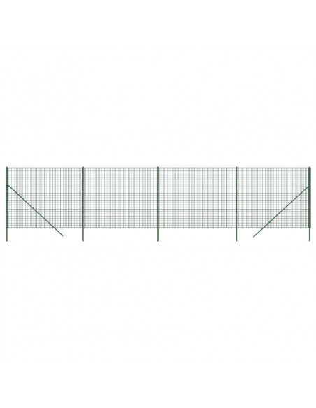 Recinzione Metallica Verde 2x10 m in Acciaio Zincato