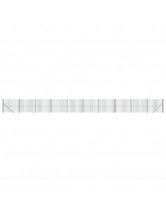 Recinzione Metallica con Picchetti Ancoraggio Verde 1,6x25 m 2