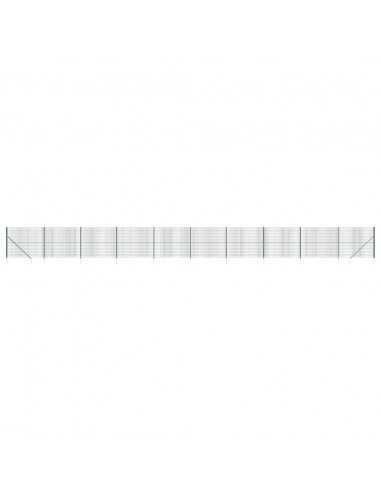 Recinzione Metallica con Picchetti Ancoraggio Verde 2x25 m