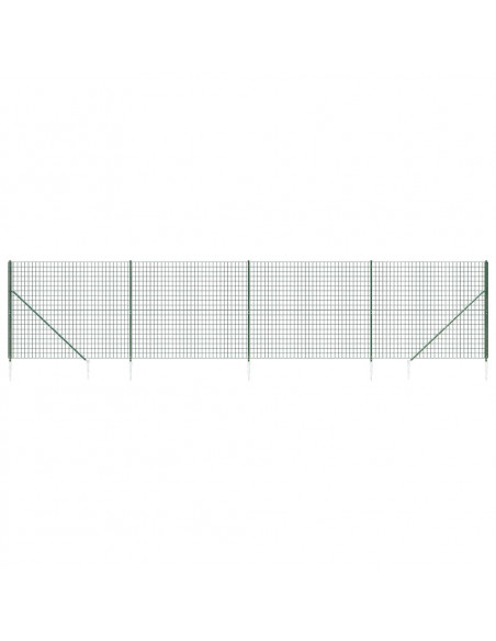 Recinzione Metallica con Picchetti Ancoraggio Verde 1,8x10 m