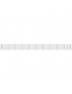 Recinzione Metallica con Picchetti Ancoraggio Antracite 1,6x25m 2