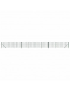 Recinzione Metallica con Picchetti Ancoraggio Verde 2,2x25 m 2