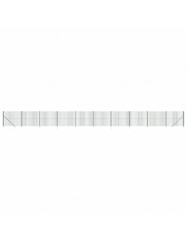 Recinzione Metallica con Picchetti Ancoraggio Verde 2,2x25 m