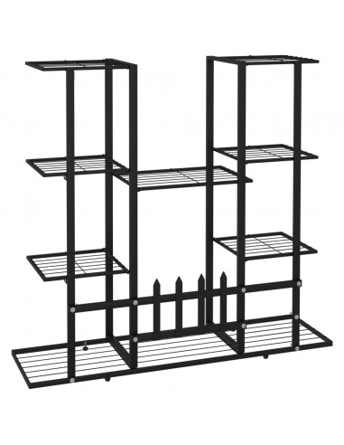 Portafiori 94,5x25x89 cm Ferro Nero