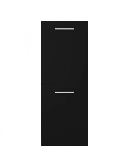Mobile da Bagno Nero 30x30x80 cm in Legno Multistrato
