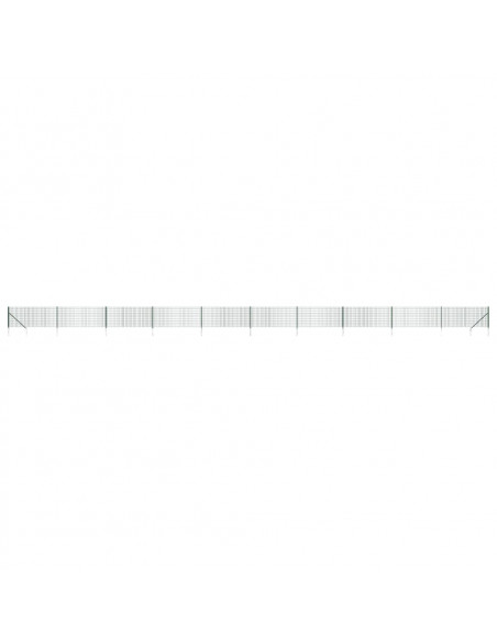 Recinzione Metallica con Picchetti Ancoraggio Verde 1,1x25 m