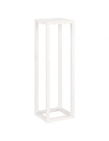 Set Supporti per Piante 3 pz Bianco in Legno Massello di Pino