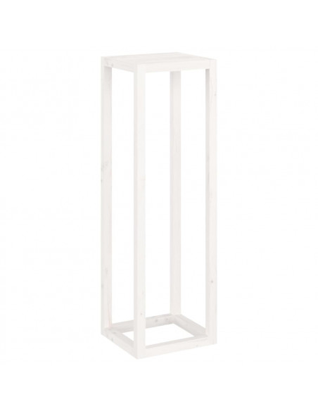 Set Supporti per Piante 3 pz Bianco in Legno Massello di Pino