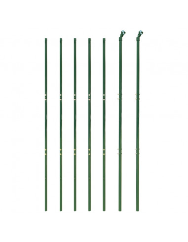 Recinzione Metallica con Picchetti Ancoraggio Verde 1,6x10 m