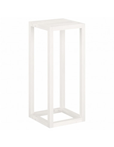 Set Supporti per Piante 3 pz Bianco in Legno Massello di Pino