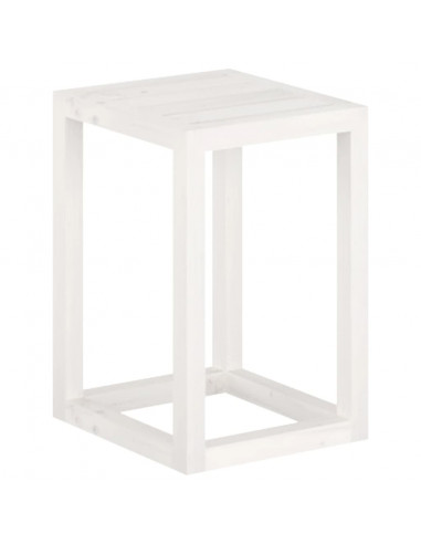 Set Supporti per Piante 3 pz Bianco in Legno Massello di Pino