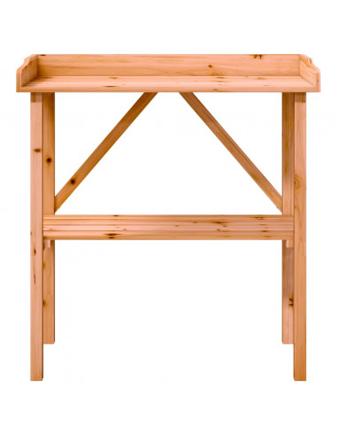 Tavolo Piante con Ripiano Marrone 78x38x,82,5cm Massello Abete