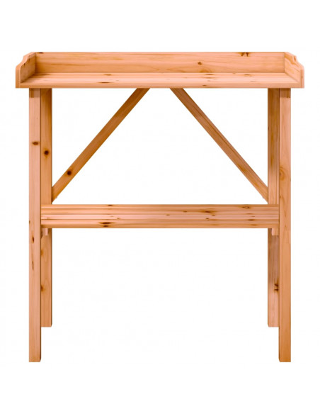 Tavolo Piante con Ripiano Marrone 78x38x,82,5cm Massello Abete