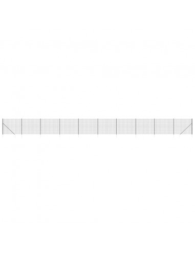 Recinzione Metallica con Picchetti Ancoraggio Antracite 1,4x25m