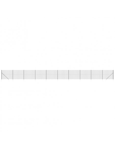 Recinzione Metallica con Picchetti Ancoraggio Antracite 1,4x25m