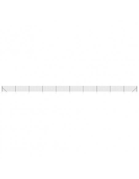 Recinzione Metallica con Picchetti Ancoraggio Antracite 0,8x25m