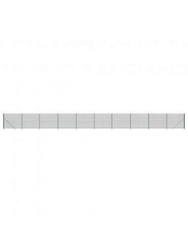 Recinzione Metallica con Flangia Verde 1,6x25 m