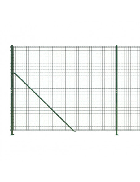 Recinzione Metallica con Flangia Verde 1,6x25 m