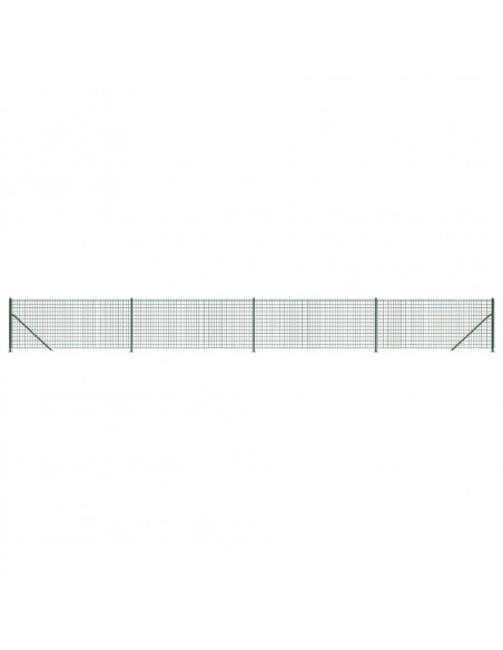 Recinzione Metallica con Flangia Verde 0,8x10 m